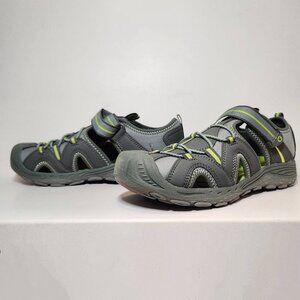Merrell Unisex Child Hydro 2 Sandals Water Shoes Velcro Size 6 Green Gray NEW Br